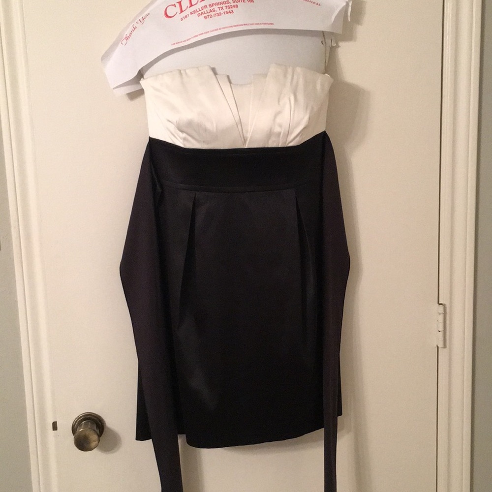 Teeze Me Strapless Cocktail Dress Black/Cream